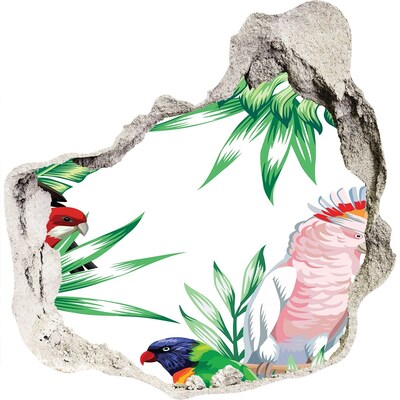 trapstickers mozaiek Exotische jungle met vogels