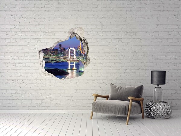 trapfolie De Tokyo-brug 's nachts