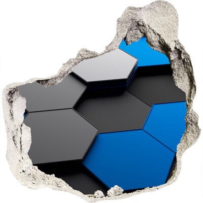 tegelstickers Moderne zeshoeken in de muur