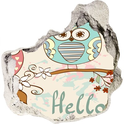 tegelstickers keuken Uil in een gat in de muur