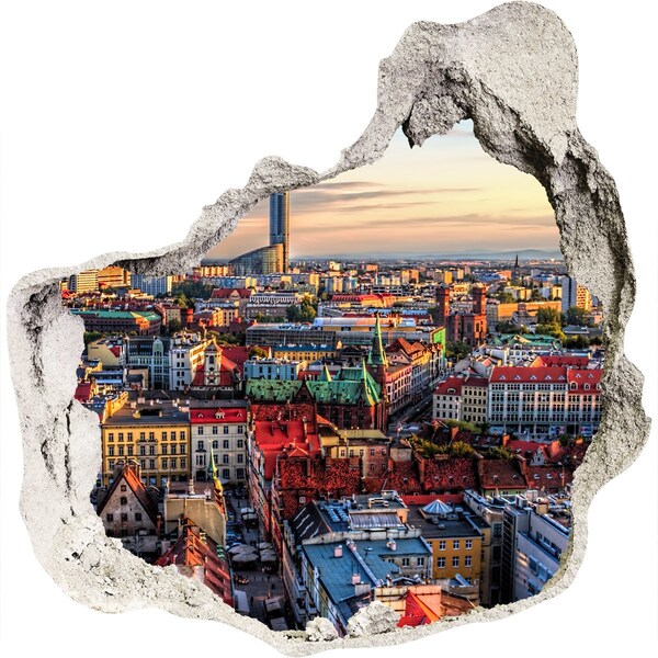 tegelstickers keuken Een vogelperspectief van de stad