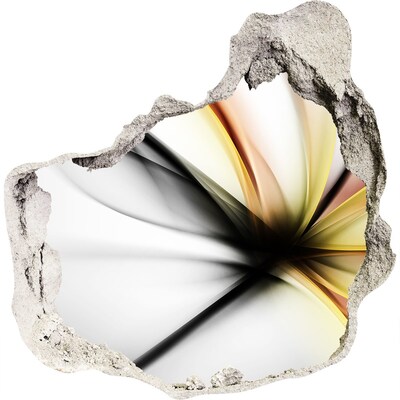 trapstickers natuur Een gebroken muur met een abstract patroon.