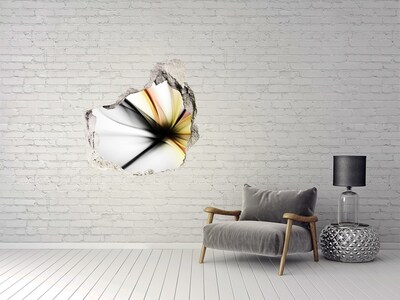 trapstickers natuur Een gebroken muur met een abstract patroon.