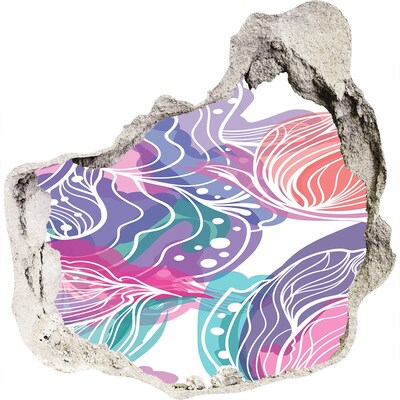 zelfklevende trapfolie Gat in de muur Bloemenpatronen