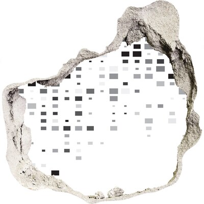 tegelstickers Vervallen muur met digitaal patroon