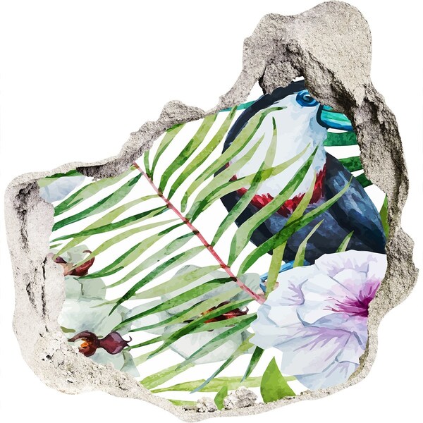 trapstickers tegels Tropische oase met een vogel