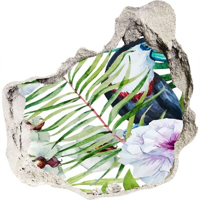 trapstickers tegels Tropische oase met een vogel