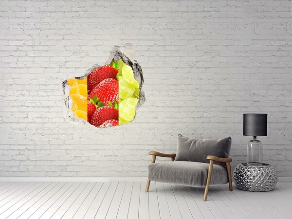 trapstickers mozaiek Fruitparadijs achter de muur