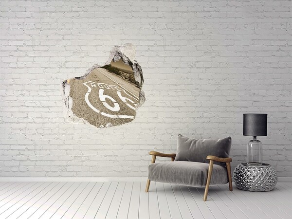 tegelstickers keuken Route 66 in beton