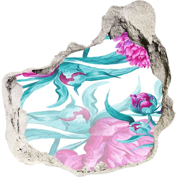 trapstickers mozaiek Bloementuin achter de muur