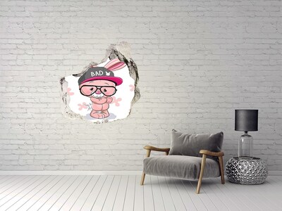 trapstickers tegels Konijntje met een hoed