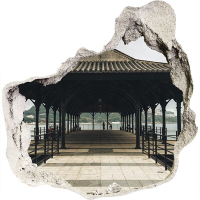 trapstickers tegels Uitzicht op de pier vanaf het water.