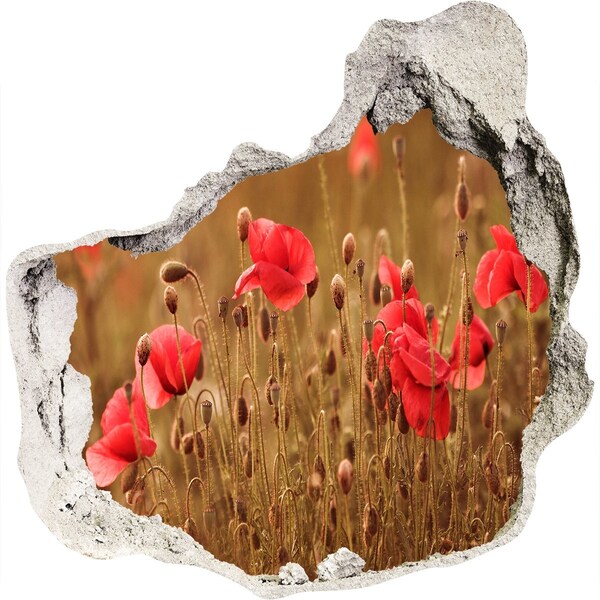 zelfklevende trapfolie Bloemen tussen de ingestorte muur