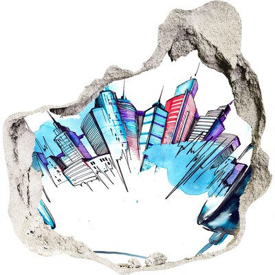 tegelstickers keuken Een moderne stad in puin.