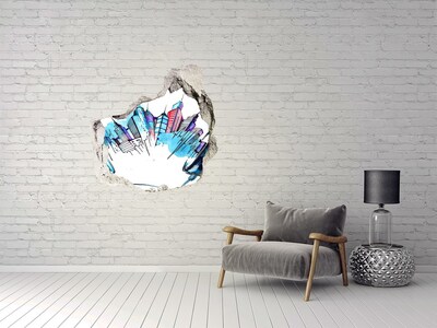 tegelstickers keuken Een moderne stad in puin.