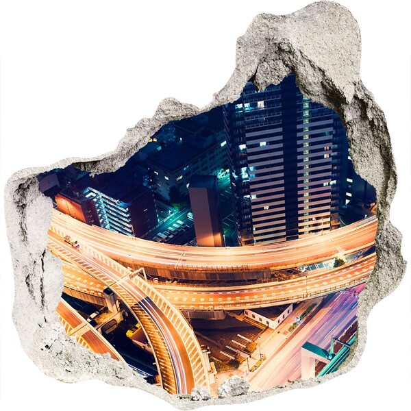 trapfolie Uitzicht op de stad 's nachts