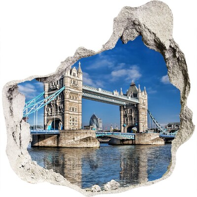 Fototapeta dziura na ścianę 3d Most Tower Bridge w Londynie