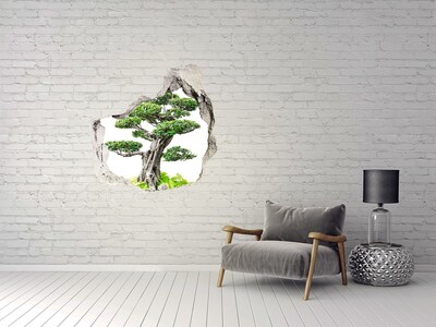 tegelstickers keuken Bonsai in een gat in de muur