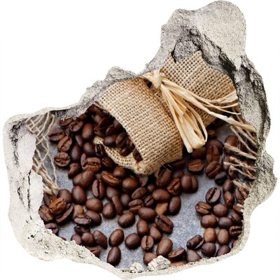 Samoprzylepna naklejka beton Kawa w zniszczonej ścianie