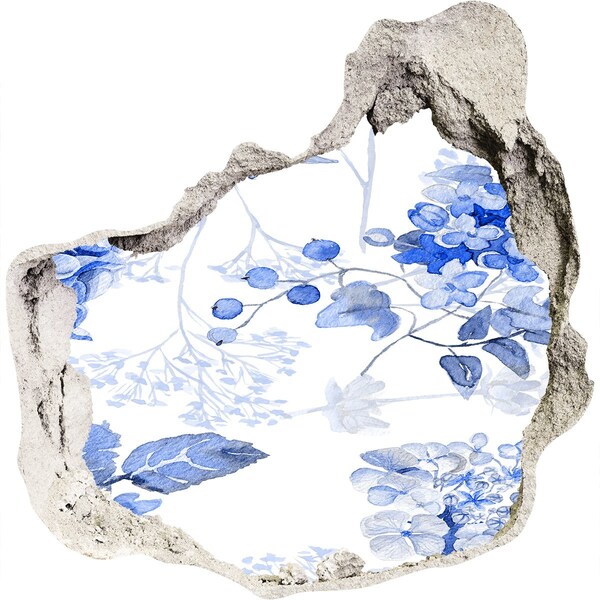 tegelstickers keuken Bloemenzicht door een gat in de muur