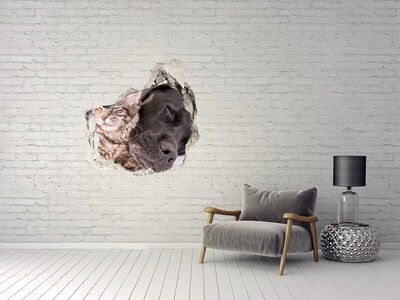 Dziura 3d foto tapeta naklejka Słodka chwila przyjaźni