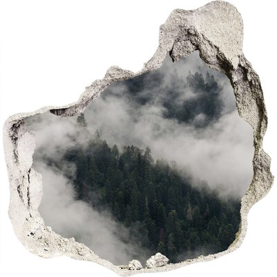 trapstickers mozaiek Groene vallei in de wolken