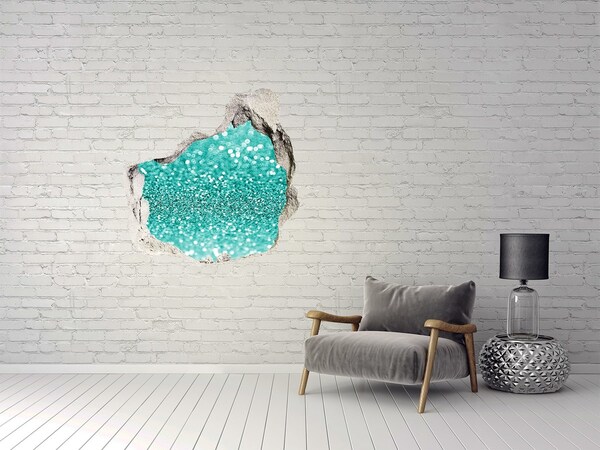 Fototapeta dziura na ścianę 3d Błyszcząca woda w dziurze w ścianie