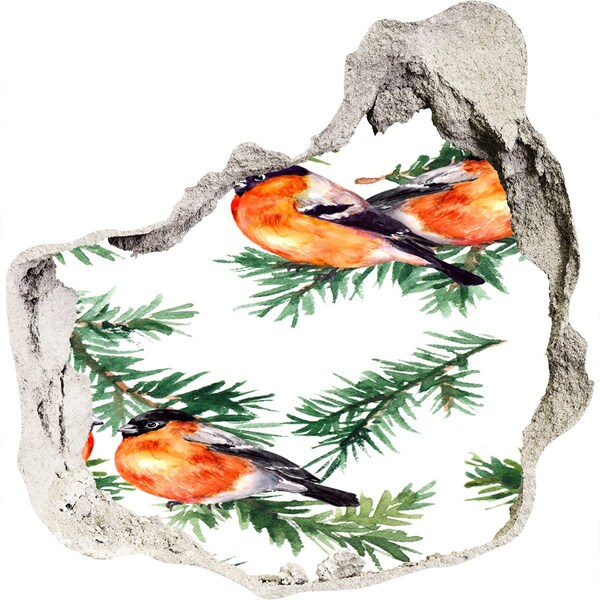 trapstickers mozaiek Vogels tegen een groene achtergrond