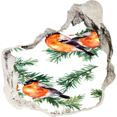 trapstickers mozaiek Vogels tegen een groene achtergrond