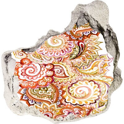 trapfolie Kleurrijke patronen op een betonnen achtergrond