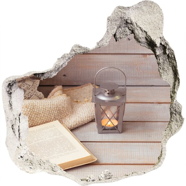 trapstickers natuur Een gezellig hoekje met een lantaarn.