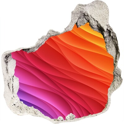 trapstickers natuur Een golf van kleur in een gat in de muur