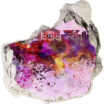 tegelstickers Kleurrijk uitzicht op de stad