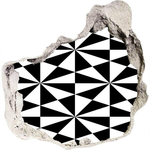 trapfolie Geometrische patronen in een gat in de muur