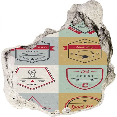 tegelstickers Skatepark in de stad