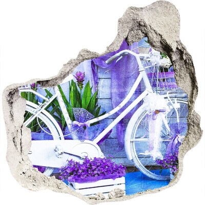 trapstickers tegels Een fiets in een tuin vol bloemen