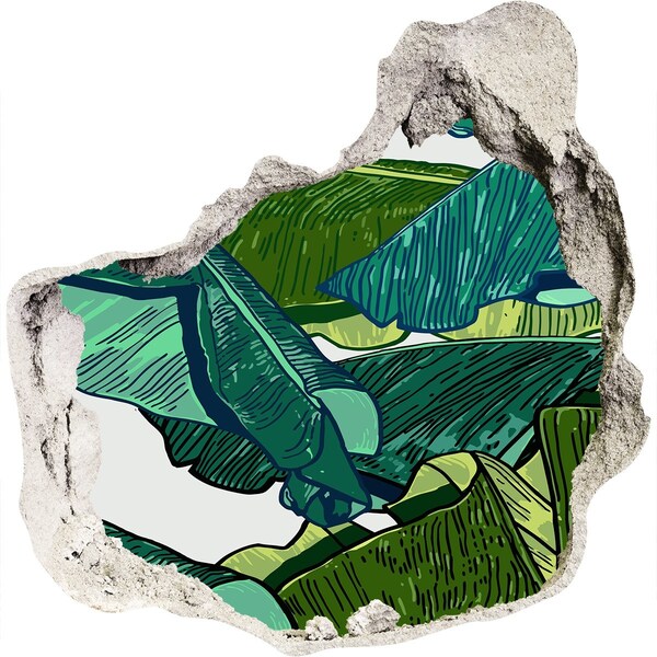 trapstickers tegels Tropische tuin met bananenbladeren