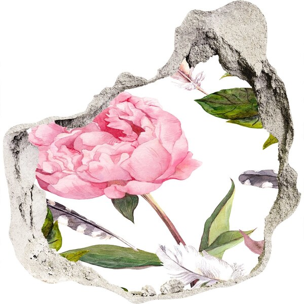 tegelstickers keuken Bloemenmuurschildering door een gat in de muur