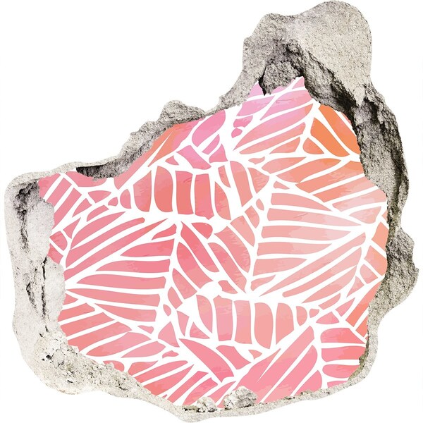 Samoprzylepna dziura na ścianę Tropikalny wzór liści