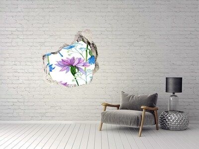 trapstickers tegels Hole in the Wall Bloemenmuurschildering