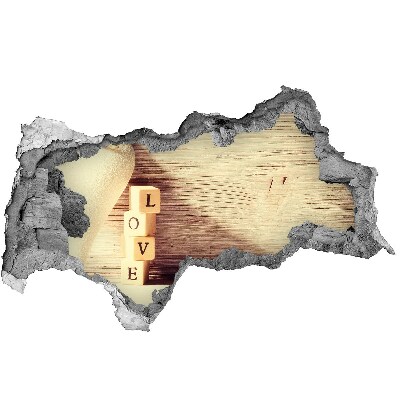 zelfklevende trapfolie Liefde in een gebroken muur