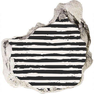 trapstickers natuur Verwoeste muur met strepen