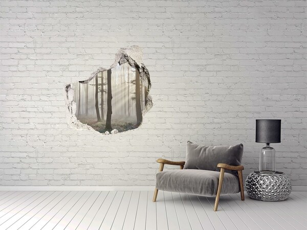 trapstickers tegels Mistig bos in het ochtendlicht