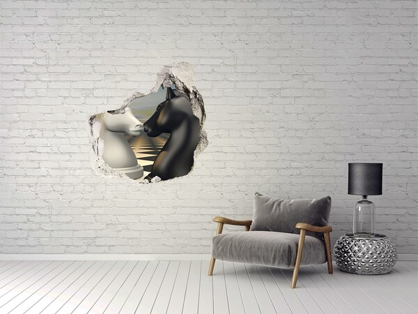 tegelstickers Schaakconfrontatie