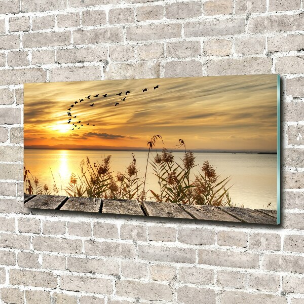 Foto op plexiglas Steiger aan het meer