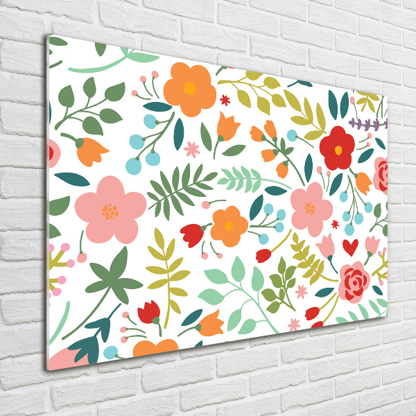 Schilderij op acrylglas Illustratie van bloemen