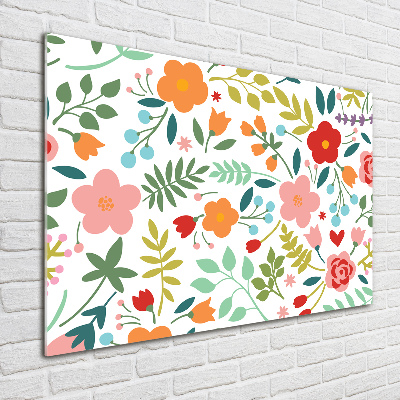 Schilderij op acrylglas Illustratie van bloemen