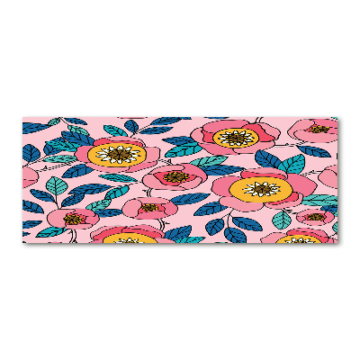 Plexiglas schilderij Roze bloemen