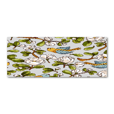 Foto in plexiglas Bloemen en vogels