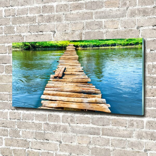 Foto in plexiglas Houten brug